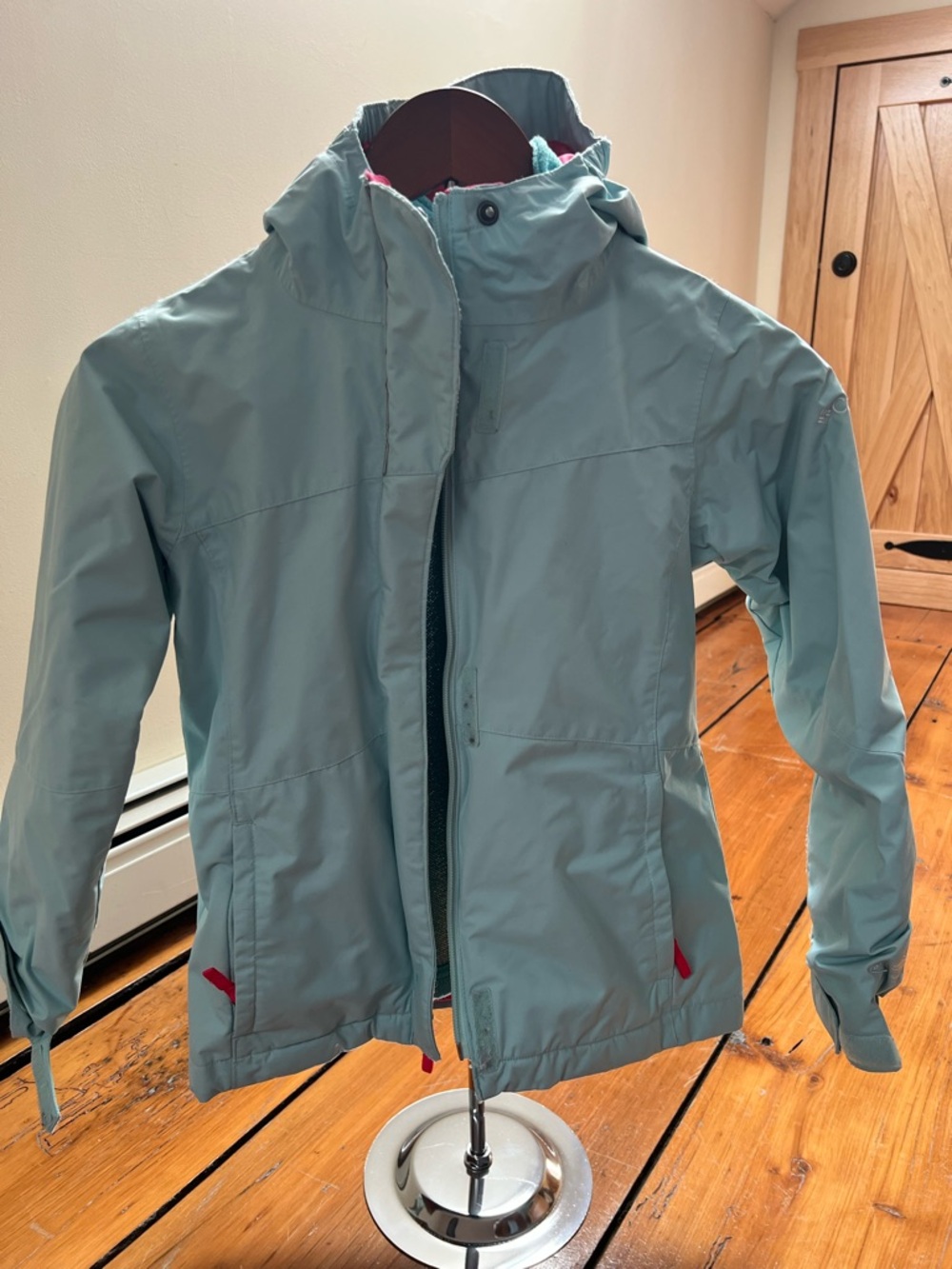 Columbia 3 in 1 waterproof jacket for girls size S. Teal color
